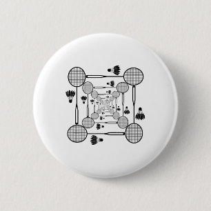 Badminton-Liebes-Teamspieler-Trainer Button