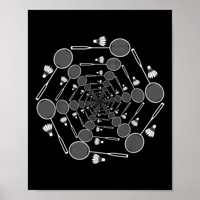 Badminton-Liebes-Teamspieler-Trainer  Poster (Vorne)
