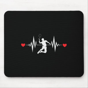 Badminton liebt Heartbeat Kleidung Mousepad