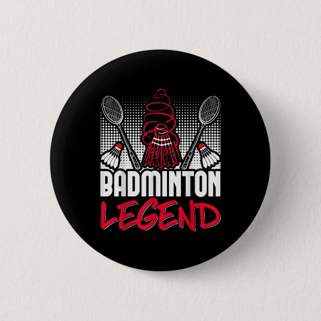 Badminton Living Legend Player Sport Shuttle Button (Vorderseite)