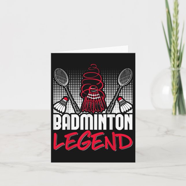 Badminton Living Legend Player Sport Shuttle Karte (Vorderseite)