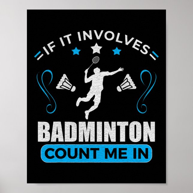 Badminton Lover - Badminton Player Poster (Vorne)
