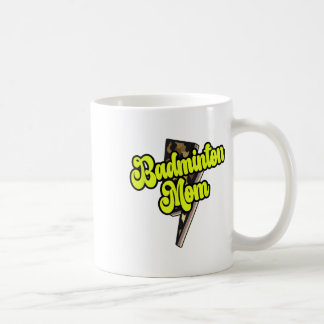 Badminton-Mama Leopard Blitz Donner Vintage-Sport  Kaffeetasse