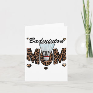 Badminton Mama Leopard Funny Badminton Mama Mütter Karte