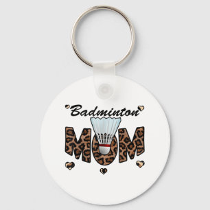 Badminton Mama Leopard Funny Badminton Mama Mütter Schlüsselanhänger
