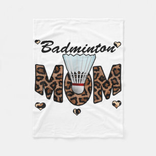 Badminton-Mama Leopard Lustige Badminton-Mama Mütt Fleecedecke