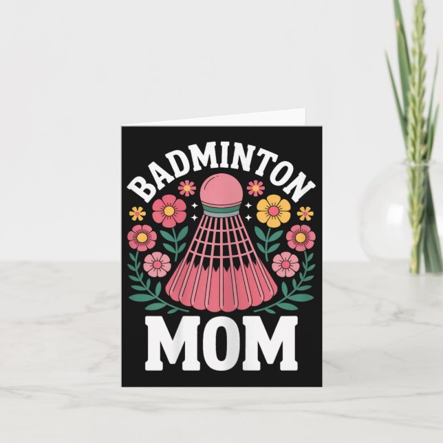 Badminton Mama Shuttle Funny Badminton Karte (Vorderseite)