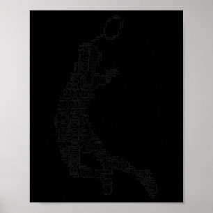Badminton Männer Frauen Badmintonspieler Poster