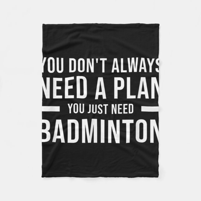 Badminton Männer Frauen Kinder Lustig  Fleecedecke (Vorderseite)