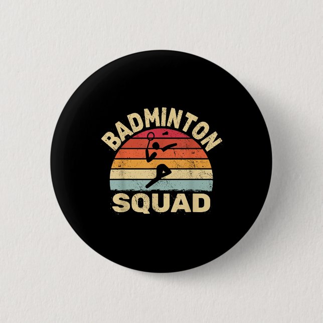 Badminton-Mannschaft für Herren Vintage-Shuttle-Sp Button (Vorderseite)