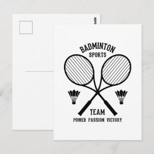 Badminton-Mannschaft Postkarte