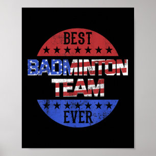 Badminton-Mannschaftsspieler Unabhängigkeitstag Pa Poster