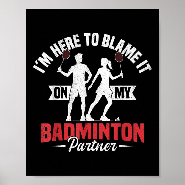 Badminton-Mannschaftsspielpartner-Shuttle-Spieler  Poster (Vorne)