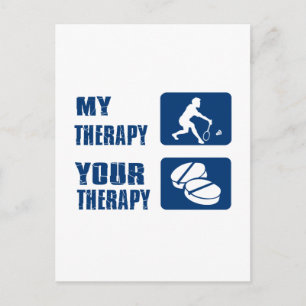 Badminton meine Therapie Postkarte
