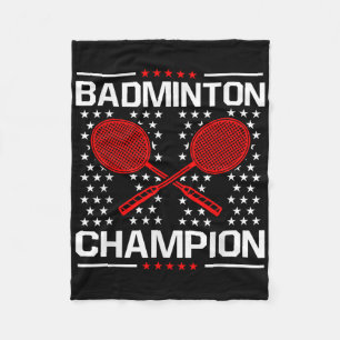 Badminton-Meister Badminton-Spieler Federball Spor Fleecedecke