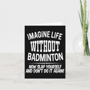 Badminton Men und Women Birdie Player Kids Karte