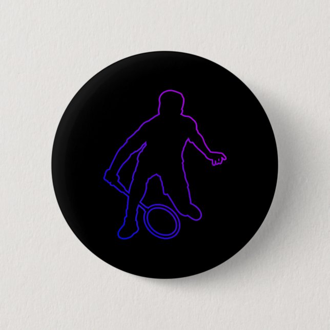 Badminton Mens Badminton Player Shuttle Button (Vorderseite)