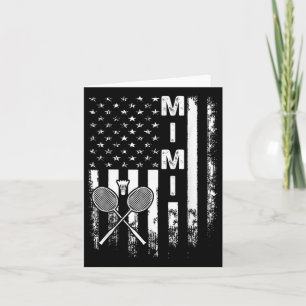 Badminton Mimi American Flag Vintage Christmas Xma Karte