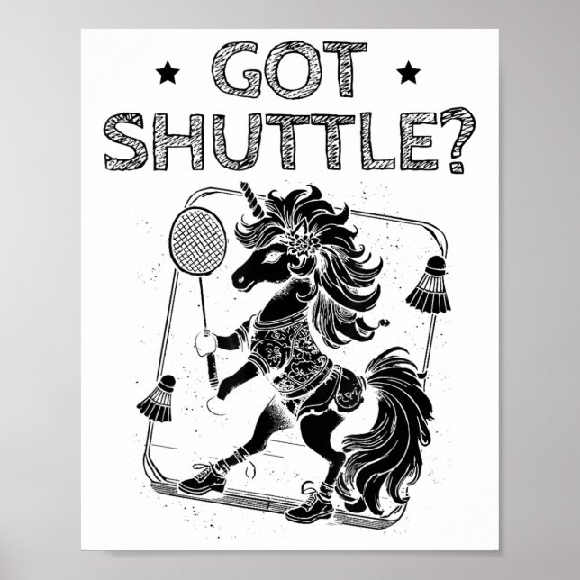 Badminton-Modus Ein Shuttle-Racket  Poster (Vorne)