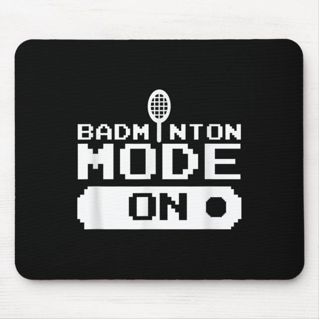 Badminton-Modus Ein Team Shuttle Spieler Trainer  Mousepad (Vorne)