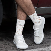 Badminton-Muster | Monogramm Socken