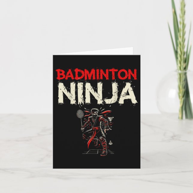 Badminton Ninja Shuttle Karte (Vorderseite)