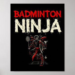 Badminton Ninja Shuttle Poster