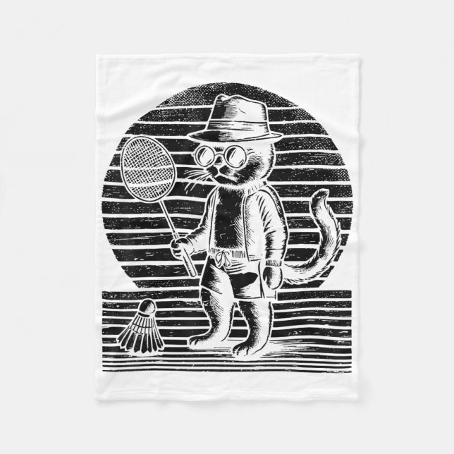 Badminton Ninja Shuttlecock  Fleecedecke (Vorderseite)