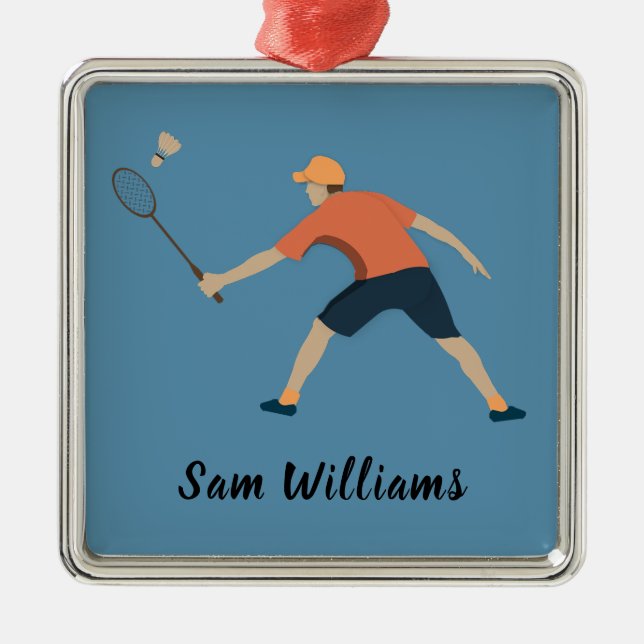 Badminton Ornament Aus Metall (Vorne)