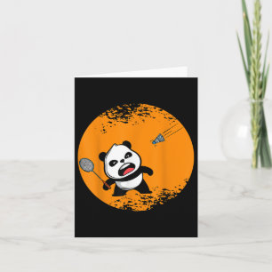 Badminton Panda Bear Shrub Spirit Animal Giant Rol Karte
