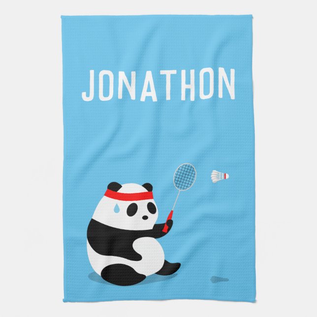 Badminton Panda Obtenir une serviette de sport (Vertical)