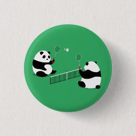 Badminton Pandas Button / Button / Abzeichen