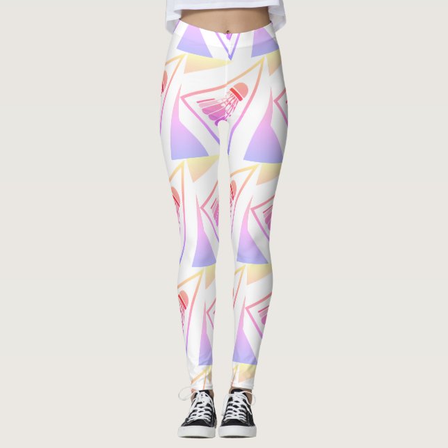 Badminton Pattern - Badminton-Leggings - Shuttle Leggings (Vorderseite)