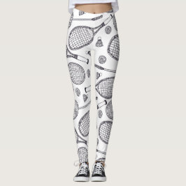 Badminton Pattern - Tennis Leggings - Squash