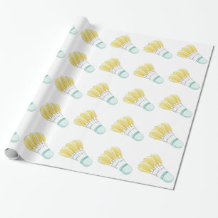 Badminton-Piepmatz Geschenkpapier
