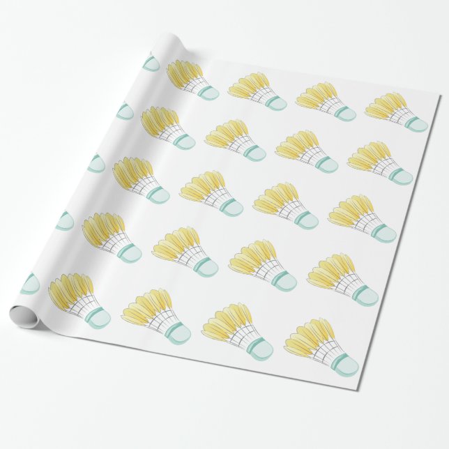 Badminton-Piepmatz Geschenkpapier (Ungerollt)