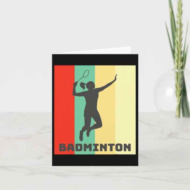 Badminton Player Badminton Lover Karte (Vorderseite)