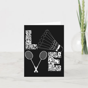 Badminton Player Badminton Lover Shuttle Karte