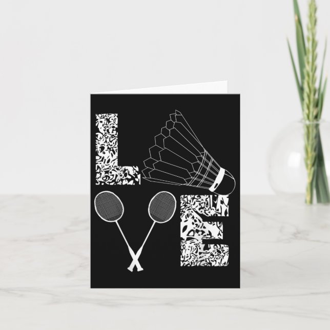 Badminton Player Badminton Lover Shuttle Karte (Vorderseite)