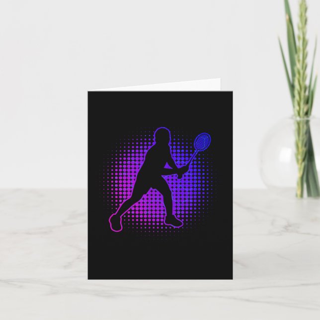 Badminton Player Badminton Womens Squash Shuttle Karte (Vorderseite)