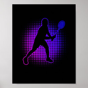 Badminton Player Badminton Womens Squash Shuttle Poster