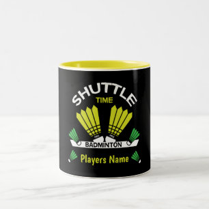 Badminton Player Battledon Sports Zweifarbige Tasse