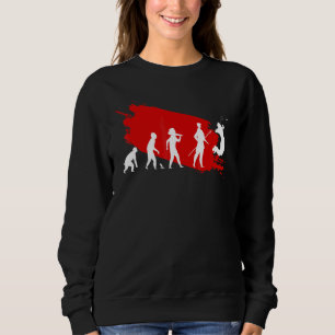 Badminton Player Evolution Sports Coach Graphic Sweatshirt