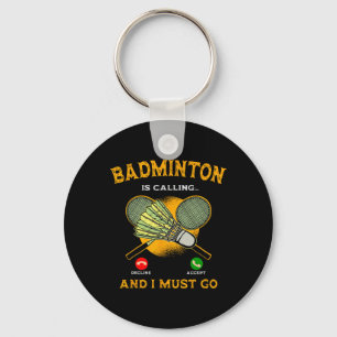 Badminton Player Game Racquet Lover Sportsman Athl Schlüsselanhänger