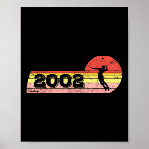 Badminton-Player Geboren 2002 Geburtstag Vintage F Poster