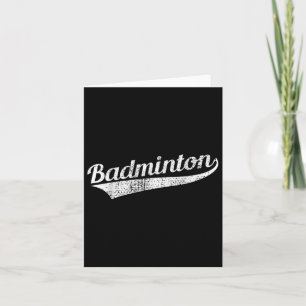 Badminton Player Geschenk Retro Vintages T-Shirt Karte