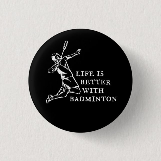 Badminton Player Geschenke Button (Vorderseite)