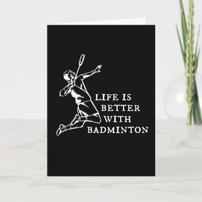 Badminton Player Geschenke Karte (Vorderseite)