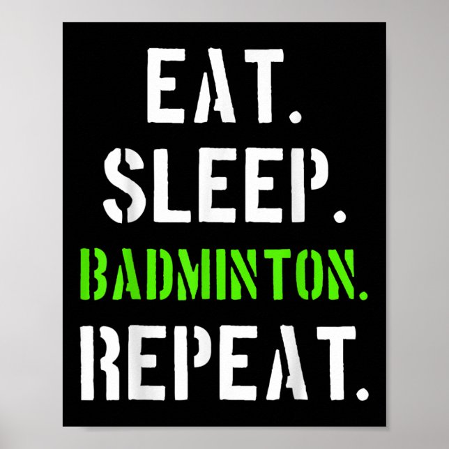 Badminton Player Gift  Poster (Vorne)
