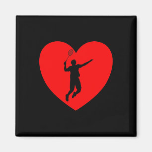 Badminton Player Herzenslust Badminton für Men Wom Magnet